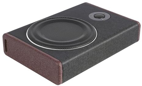 MIKIYUEER 600W Slim Car Subwoofer - Deep Bass Audio System for Most Vehicles,Free Adjustment and Mini Size (Black,40Hz-200Hz Response,37 * 25 * 7.5cm/14.57 * 9.84 * 3in)