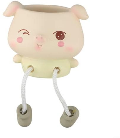 Bonita maceta de resina de animales, una forma divertida de iluminar tu hogar o jardín (B)