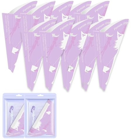 OUDQFCJ 20 Pieces Pee Aid for Women, Thickened Paper Urinal, Disposable, Standing Urination Aid, Funnel Portable Urinary Aid for Women, for Hiking, Outdoor Activities