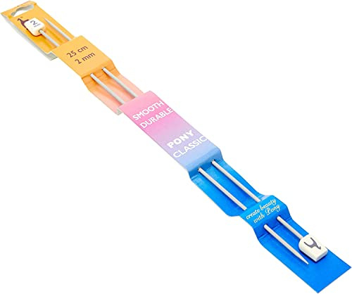 Pony P31609 aluminium single pointed knitting needle 4mm x 25cm 2 ct (Pack of 1)