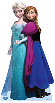 Cardboard People Elsa & Anna Life Size Cardboard Cutout Standup - Disney's Frozen (2013 Film)