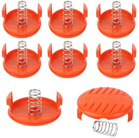 Cappucci a Rocchetto,Tianher 8 Pezzi Copertura Bobina di Ricambio Cappuccio per Parti Cappucci Coprivasi Molla Compatibili Rotore AFS Materiale ABS Rocchetto Coperchi Rocchetti WENTS RC-100-P Molla
