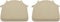 TANYOO 2er Set Sitzkissen Stuhl Waschbares Stuhlkissen mit Bindeband 43 * 41cm Rutschfestes Sitzpolster halbrund geeignet für Gartenstuhl, Esszimmerstuhl oder Bürostuhl (Dunkelbeige)