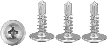 Set di 120 Viti per lamiera autoperforanti, M4.2x16mm viti autofilettanti per metallo,testa a capriata modificata Phillips,autofilettanti