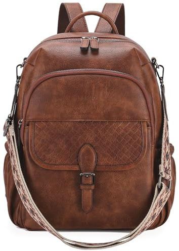 RAVUO Sac A Dos Femmes,Elegant Sacs À Main Portés Dos en Cuir PU Mode Sac À Dos Dames Convertible Sac À Dos Fille pour Voyage Loisir Collège