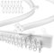 Flexible Ceiling Curtain Track, 9.8FT (3m) - Flexible Bendable Curtain Track, Room Divider, RV Ceiling Track for Curtains, Heavy duty curtain track and Fittings for Bay window, curtain rail White
