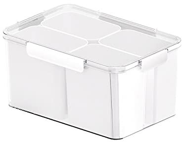 Poubelle de réfrigérateur 4 étagères de réfrigérateur Boîte de rangement transparente Conteneur tiroir de réfrigérateur