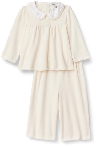 Amazon Essentials x Sofia Grainge Ensemble en Velours Côtelé Bébé Fille, Ivoire, 18 mois