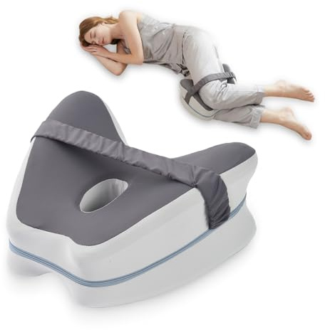 OTraki Almohada Piernas Dormir, Cojín de Rodilla para Dormir de Lado, Almohada Ortopédica para Pierna con Soporte Ergonómico, Espuma viscoelástica, Funda Transpirable