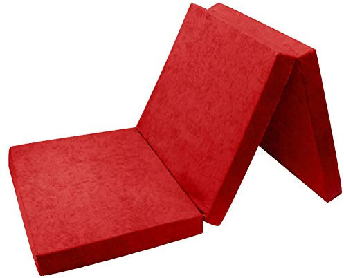 FORTISLINE - Klappmatratze 180x65x7cm - 3-teilige Faltmatratze - H2 Gästematratze - Camping Faltbare - Kamping Bett - Waschbar Bezug - Erwachsene Klappbar - Reisematratze - Schaumstoff Matratze