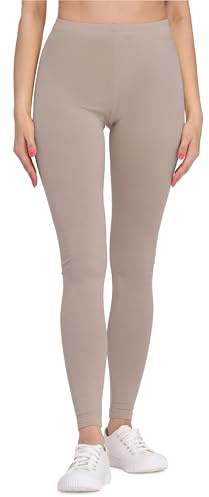 Bellivalini Dam Leggings Lång BLV50-147 (Kaffe Latte, XS)