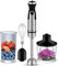 BioloMix Stabmixer BHB1200 (1200W, 6 Geschwindigkeitsstufen + TURBO, inkl. 500ml Zerkleinerungsschüssel und 600ml Becher) mit Edelstahlklingen, BPA-frei (BHB-3302)