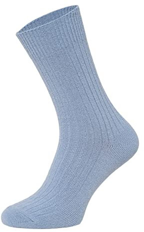 HomeOfSocks Ein Paar Wollsocken Socken Herren Und Damen - Dünne Warme Wollsocken Mit 72% Schaf Wollanteil | Blau Gr. 39-42