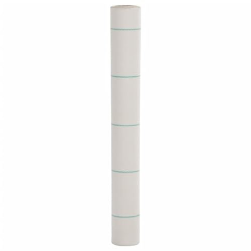 Rantry Membrana antimalezas blanca 1 x 200 m de polipropileno, tela para mantillo, tela antimaleza para jardín, tela para huerto antimalezas