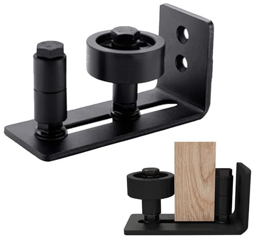 Ajustable Guide de Plancher, Guide Inférieur pour Porte en Bois, Rail Porte Coulissante, Guide Porte Coulissante Sol Réglables, aux Portes de Grange et aux Systèmes de Portes Coulissantes, 8 en 1