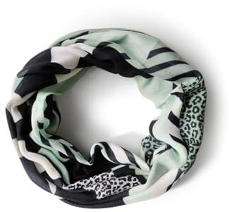STREET ONE Damen A572633 Gemusterter Loop-Schal, Mint Green, A