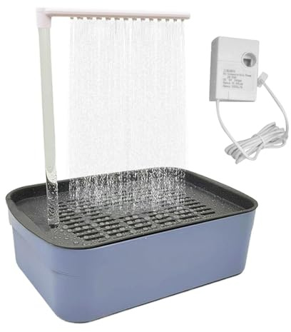 Rrlihjgu Ducha de baño automática de Aves, bañera automática de Aves | Fuente de Agua de Ducha de Loros en Interiores,Caja de baños de Juguete de Piscina para Mascotas de periquitos Tranquilo para