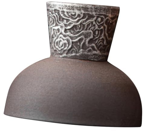 Mikinona Taza de Cerámica Alta sin Asa y Matcha Retro Almacenamiento Uso Reuniones con Amigos