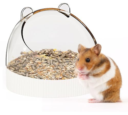 Mangiatoia per Criceti, Ciotola Cibo per Piccoli Animali in PS, Hamster Feeder, per Criceti, Porcellini D'India, Cincillà, Ricci, Ratti, Pappagallini