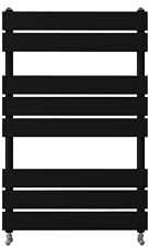 Simple Bathroom Flat Panel Heated Towel Rail Radiator,Central Heating Ladder Rad 800×450mm Black