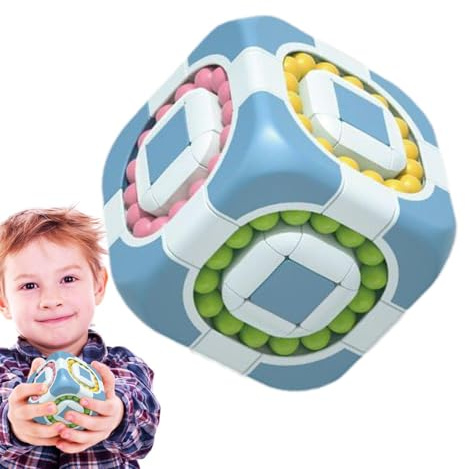 Magic Fidget Puzzle Cube, Fidgett Puzzle Cuboid Toy, Bean Rotating Puzzles Cuboid Fidgett Toy Spinner, Puzzles educativos Juguetes de descompresión para, niños, hilados