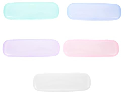 COLLBATH Estuche Rígido Para Gafas Transparente Almacenamiento De Gafas Portátiles Caja De De Plástico Organizador De De Sol Para Viaje Y Uso Diario Pack De 5 Unidades