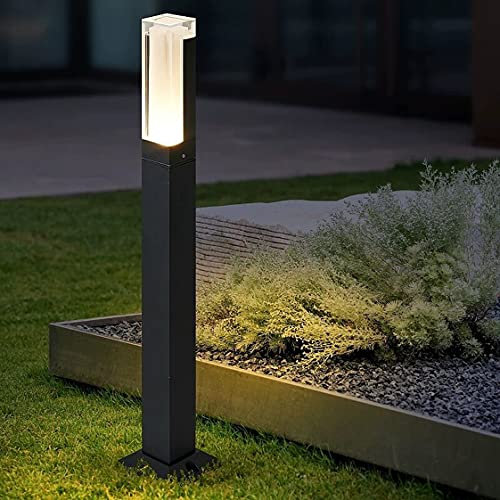 HMAKGG LED Lampade Da Giardino Esterno/illuminazione Da Giardino/Palo Da Giardino Luce Da Esterno Terra Alluminio IP65 Impermeabile per Sentieri Aiuole/Sentieri/Terra/Strade/Patio,80cm