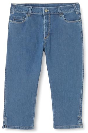Kaffe Curve Plus-Size Women's Capri Jeans Skinny Fit Midrise Waist Cropped