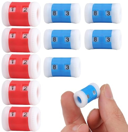 IVANY 10Pcs Stitch Marker Row Counter Knitting Ring Row Counters,Stitch Marker Row Counter Portable Knitting Accessories,Plastic Knitting Ring Counter,for Knitting Sewing Weaving Crocheting DIY Arts