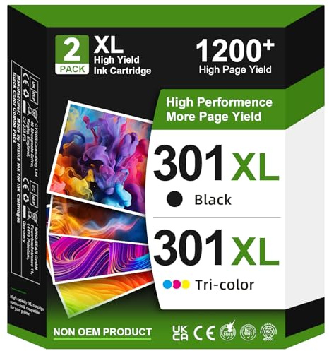 301XL Cartuchos de Tinta Remanufacturado para HP 301 para HP 301 Negro y Color, 301 XL Tinta Impresora para HP Envy 4500 5530 4508 4504 DeskJet 2540 1510 1050 1050a 3050 3050a 2544 Officejet 4630 2620