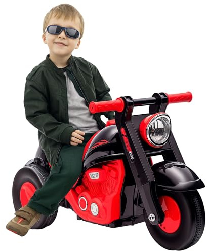 AIYAPLAY Kids Ride On Car, Foot To Floor Sliding Baby Car, Push Along Car with Music, Bubble, for Toddler from 2 to 5 Years Old - Black