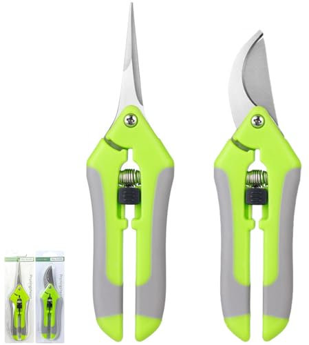 2PCS Gartenschere Ernteschere,Rosenschere,Bonsai Schere,Blumenschere,Trimmschere,Pflanzenschere für Pflanzen Gemüse Obst