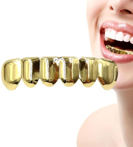 Jefes Dentales Hip Hop - Grild Grill Para Cosplay | Capita De Dientes | Metálicos, Joyería De Dientes Brillantes, Accesorios De Disfraz De, Accesorio Ajustable, Decoración Sorprendente
