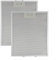 Bulevisiter Lot de 2 filtres d'aération en maille métallique pour hotte aspirante - 280 x 350 x 9 mm - Filtre à graisse en aluminium - Filtration à 5 couches pour grille d'aération de hotte