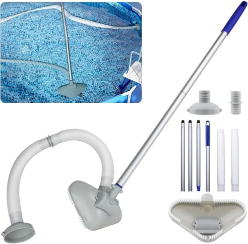 Aspirateur Piscine, Aspirateur Piscine Hors Sol, Balai Aspirateur Piscine, Pool Vacuum Cleaner, Above-Ground Pool Vacuum Cleaner, with Hose, Suction Head, Telescopic Handle, Inground and Inflatable