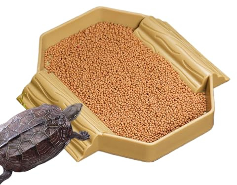Generico Piccola Piscina da Bagno per Rettili - 14.9x14.5x2cm Ciotola per Acqua Tartarughe con Rampa | Bacino da Bagno per Rettili Decorativi | Vaschetta per Acqua per Tartaruga, Serpente