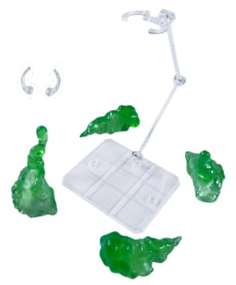 harayaa Modello Fumo Realistico Base Stand Elementi Scenici Assemblabili Prop PP per Bambole Movibili Adatto a Esposizione di Collezioni creatività Arti, Verde
