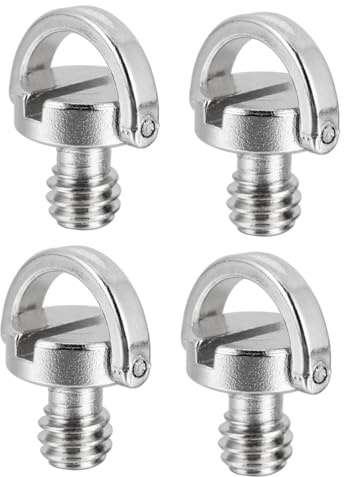 MOLUCKFU Set 4 Viti con Albero a d 1/4 per Fotocamera Vite di Montaggio e Fissaggio Compatibili con Piastra Sgancio Rapido e Treppiede Accessori Fotografici Professionali per Uso con