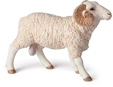 Papo -Dipinta a Mano- figurina-Vita nella fattoria-Ariete-51129-Collezione -Adatto a Bambini e Bambine - A Partire dai 3 Anni di età