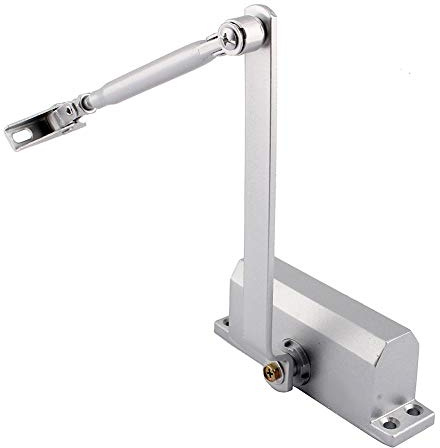 Automatisk hydraulisk justerbar dörr närmare, stänger långsamt och stänger dörren, för självstängande dörr för kommersiell/bostadsbruk, silver, kontroll Upp till 45 kg