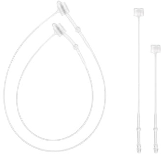 Yesallwas - 3000 Pezzi 8,5Cm, 12,5 Cm, 17,8 Cm Fissaggio per Cartellino del Prezzo in Plastica Anello per Loop Pins in Plastica Trasparente, Pezzi Fili di Sicurezza
