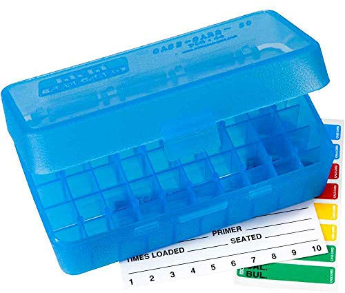 Jagdaktiv Munitionsbox mit Klappdeckel Kal. 38/357 für 50 Patronen aus Kunststoff, Schwarz oder Grau