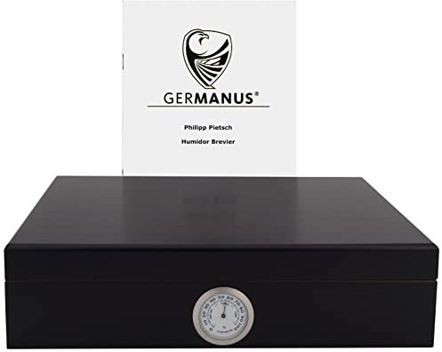 GERMANUS Humidor Movella II - Set di 30 sigari, colore: Nero