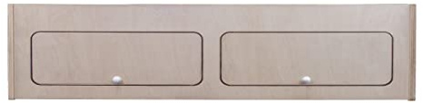 Campervan Overhead Cabinet 100cm x 25cm x 25cm 2 Door Top Locker Central Divider Camper Van Furniture Storage Lightweight Solid Birch Plywood Unpainted Soft Close Hinges Push Button Locks Fixing Kit
