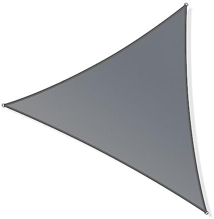 Toboli Vela ombreggiante triangolare 2,5x2,5x3,5m, grigio, traspirante, Parasole per giardino terrazzo