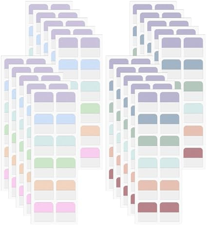 240 Pcs Colored Book Sticky Index Tabs Dividers Repositionable Book Page Markers Tabs Annotation Tab Stickers Label Sticky Tabs for Notebooks Binders File Classification 1Inch