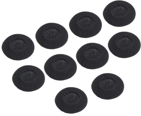 QUARKZMAN Remplacement Mousse Oreille Embouts écou-teurs Bouton 35 mm écou-teurs Embouts pour écou-teurs Noir 10 pcs
