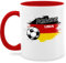 Tasse Tassen 325ml - 2024 Fussball EM Fanartikel - Personalisierbares Deutschland Motiv | Individuelles Germany Design | Mit eigenem Namen - 325 ml - Rot - fan personalisieren custom mug soccer wm