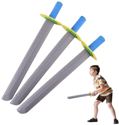 Espadas para niños, 3pcs/Set Espuma Espada 20.5 Espadas para niños Eva Espuma Juguete Espada Fingend Juguete Set Espadas para Jugar Juguetes de Regalo de Pelea para niños y niñas, Espuma de Espuma