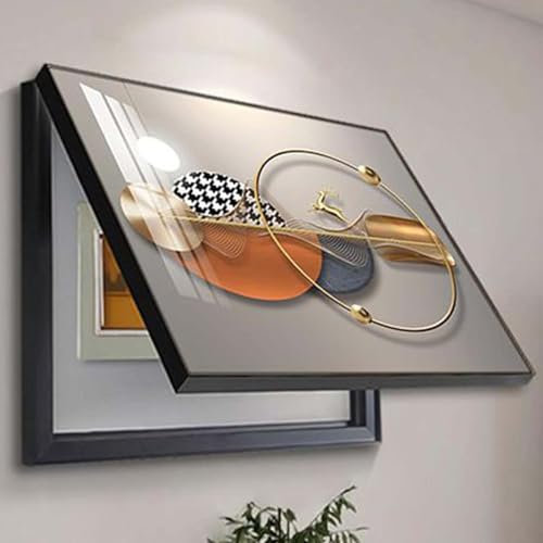 Electric Meter Box Cover Distribution Box Decorative Painting Creative Electric Panel Decoration Box Wall Hanging Painting Meter Box Decorative Painting Fuse Box Cover,D,40x30cm